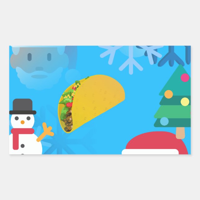 christmas taco emoji sticker (Front)