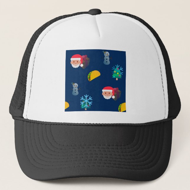 christmas taco emoji trucker hat (Front)