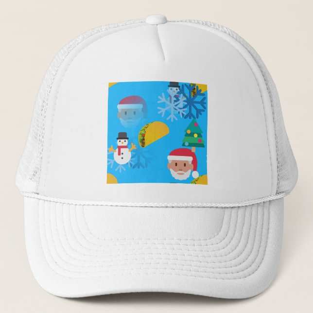 christmas taco emoji trucker hat (Front)