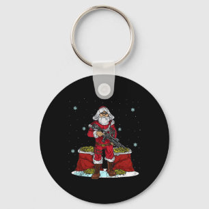 Christmas Tactical Santa Claus 2nd Amendment Gun R Keychain