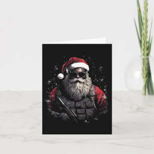 Christmas Tactical Santa Xmas Gift Idea Card