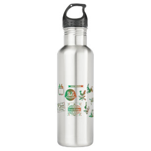 Christmas Tags Christmas Deer Santa Claus Decor 710 Ml Water Bottle
