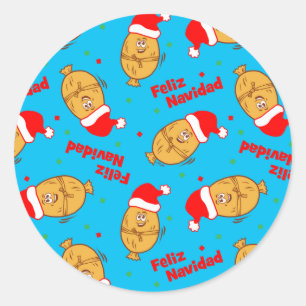 Christmas Tamales Pattern Classic Round Sticker