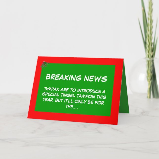 Christmas tampon holiday card (Front)
