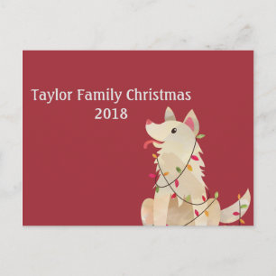 Christmas Tangles Customizable Postcard