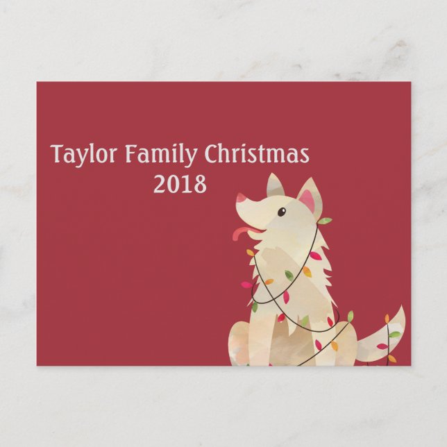 Christmas Tangles Customizable Postcard (Front)