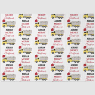 Christmas Tanker Truck Transportation Trucks Tissue Paper