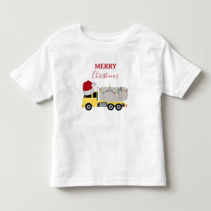 Christmas Tanker Truck Transportation Trucks Toddler T-shirt