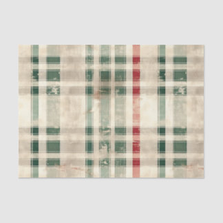 Christmas Tartan and Trees Seamless Tissue Paper
