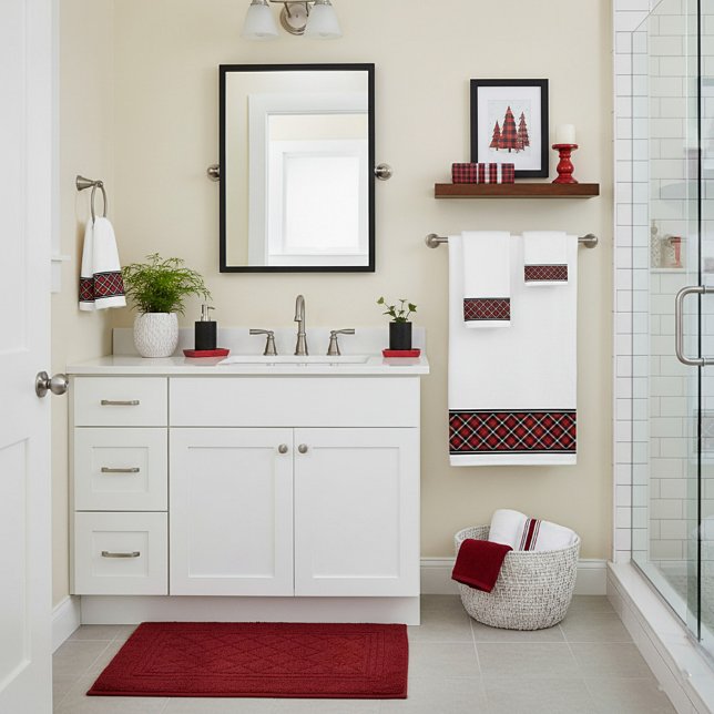 Christmas tartan bath towel set (Creator Uploaded)