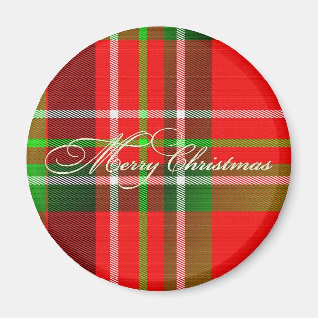 Christmas Tartan Magnet (Front)