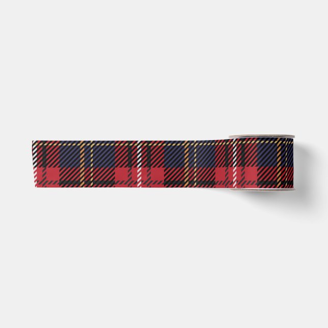 Christmas Tartan Plaid Satin Ribbon (Front)