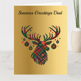 Christmas Tartan Stag Custom Card