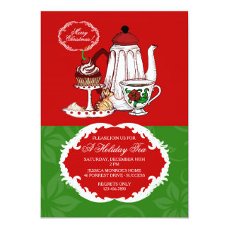 christmas tea invitation