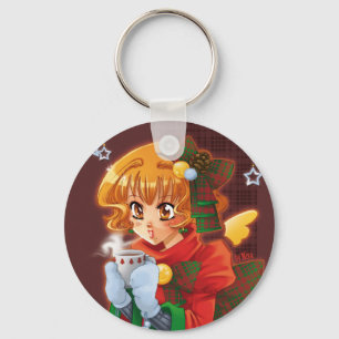 christmas tea keychain