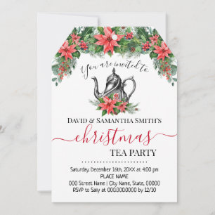 Christmas Tea Party Holiday Tea Party Card