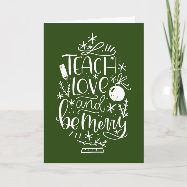 Christmas Teacher Appreciation Greeting Card (Front)