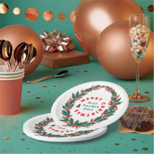 Christmas Teacher Appreciation Quote Typography Paper Plate