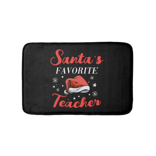 Christmas Teacher  Bath Mat (Front)