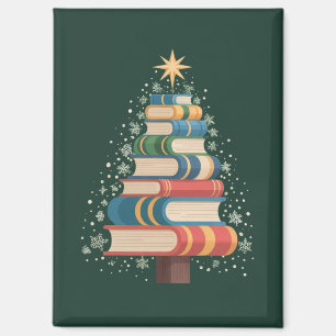 Christmas Teacher Books Tree Xmas Reading Holiday Magnet