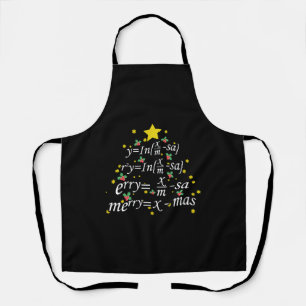 Christmas Teacher - Christmas Math Teacher Tree  Apron