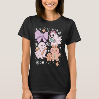 Christmas Teacher Ghost Gingerbread Cookies T-Shirt