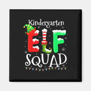 Christmas Teacher Kindergarten Elf Squad Lights  Magnet