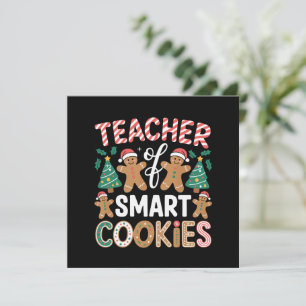 Christmas Teacher Of Smart Cookies Gingerbread Holiday Card