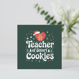 Christmas Teacher Of Smart Cookies Invitation