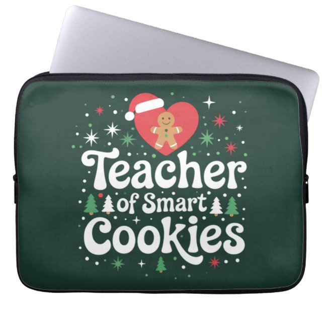 Christmas Teacher Of Smart Cookies  Laptop Sleeve (Front)