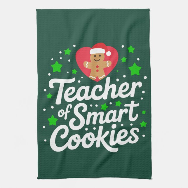 Christmas Teacher Of Smart Cookies Teacher Life  Kitchen Towel (Vertical)