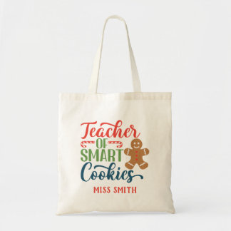 Christmas Teacher Personalized Gift Tote Bag