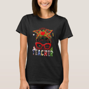 Christmas Teacher Santa's Favourite Stripe Lines H T-Shirt