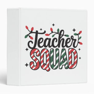 Christmas Teacher Squad Funny Merry Xmas Party Binder