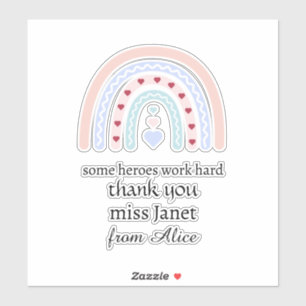 Christmas Teacher Thank You personalized Hero Gift