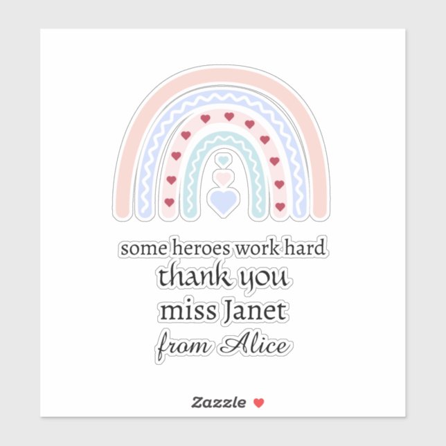 Christmas Teacher Thank You personalized Hero Gift (Sheet)