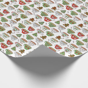Christmas Teacups Holiday gift wrap