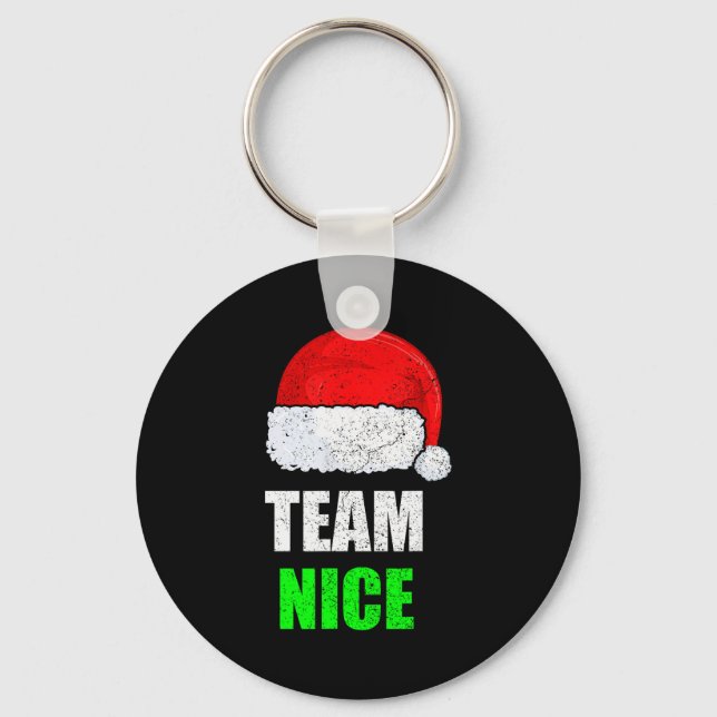 Christmas Team Nice Shirt, Matching Family Pajama, Keychain (Front)