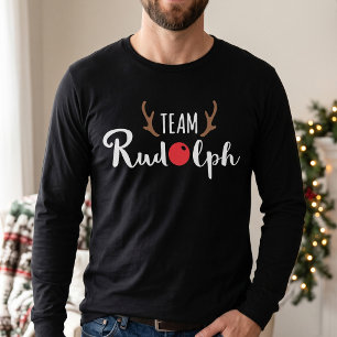 Christmas Team Rudolph Shirt - Reindeer Antlers