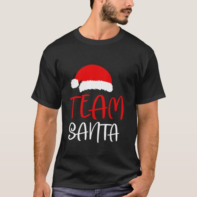 Christmas Team Santa Matching Family Christmas T-Shirt (Front)