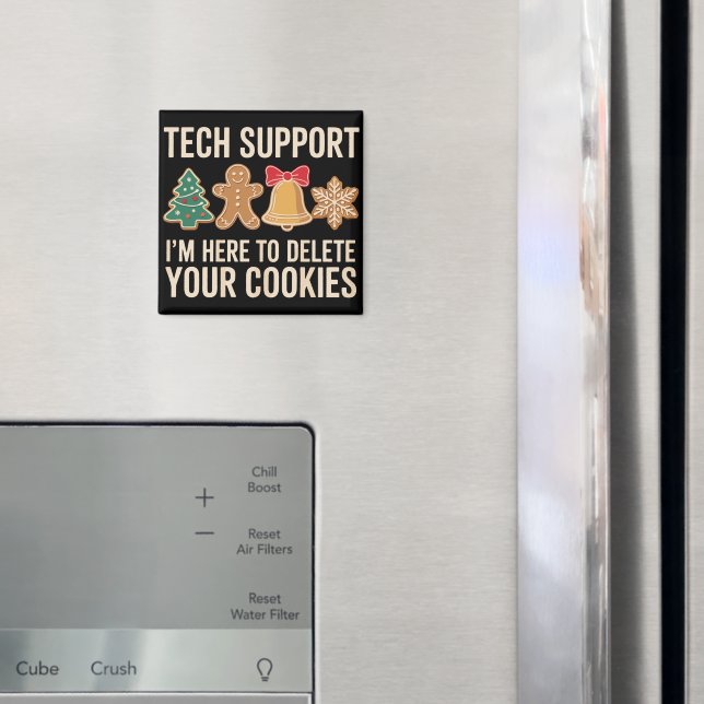 Christmas Tech Support Here To Delete Cookies Xmas Magnet (In Situ (Fridge))
