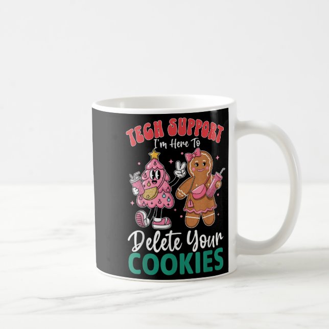 Christmas Tech-suprt Here To Delete Cookies Xmas M Coffee Mug (Right)