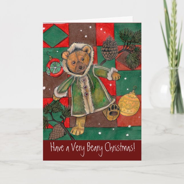 Christmas Teddy~Avoir des cartes de Noël très bear (Devant)