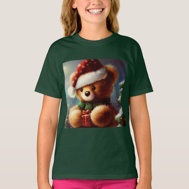 Christmas Teddy Bear 2 T-Shirt (Front)