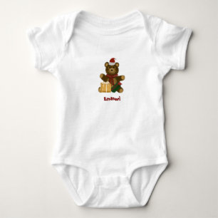 Christmas Teddy Bear Baby Bodysuit