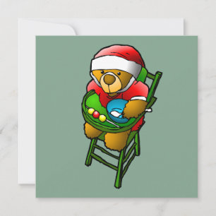 Christmas Teddy Bear Holiday Card