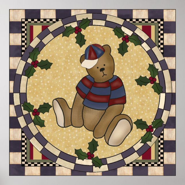 Christmas Teddy Bear Poster (Front)