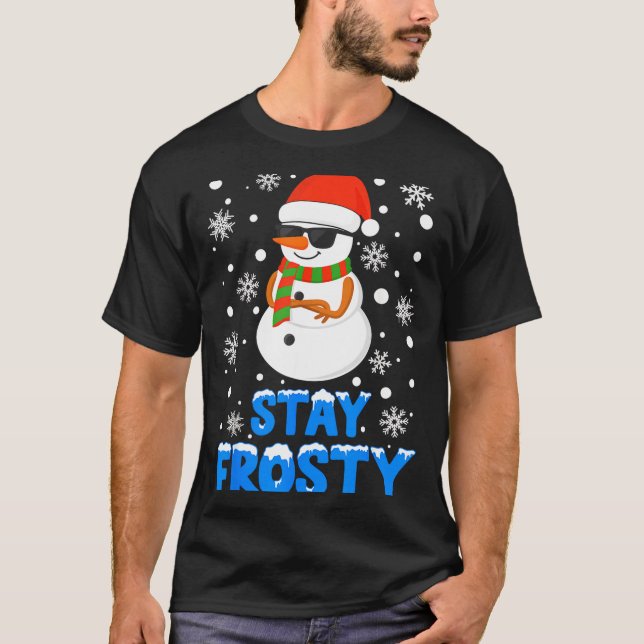 Christmas Tee Funny Frosty Xmas Cool Snowman Women (Front)
