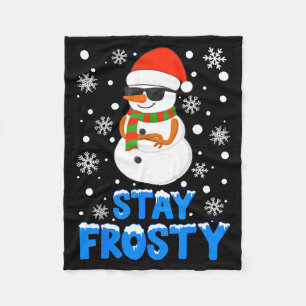 Christmas Tee Funny Frosty Xmas Cool Snowman Women Fleece Blanket