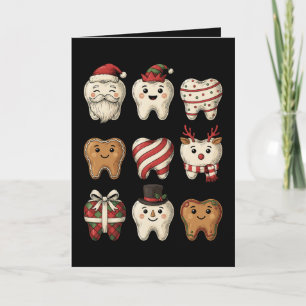 Christmas Teeth Dental Santa Gingerbread Dentist Card